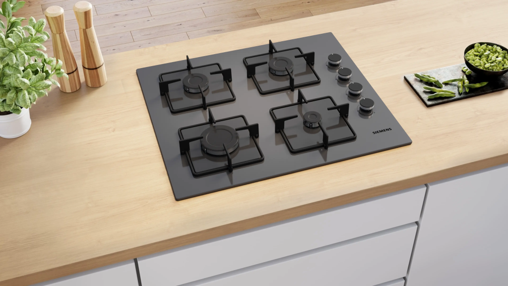 iQ300 Gazlı Ocak 60 cm Sert cam,