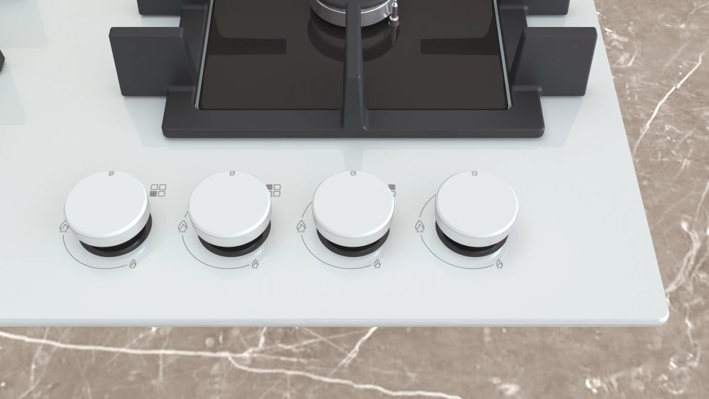 iQ300 Gazlı Ocak 60 cm Sert cam, Beyaz