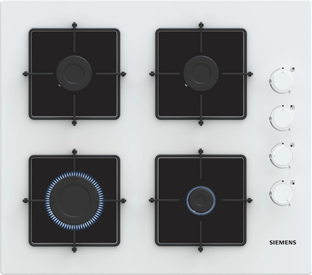 iQ300 Gazlı Ocak 60 cm Sert cam, Beyaz
