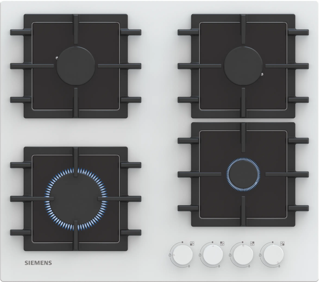 iQ300 Gazlı Ocak 60 cm Sert cam, Beyaz