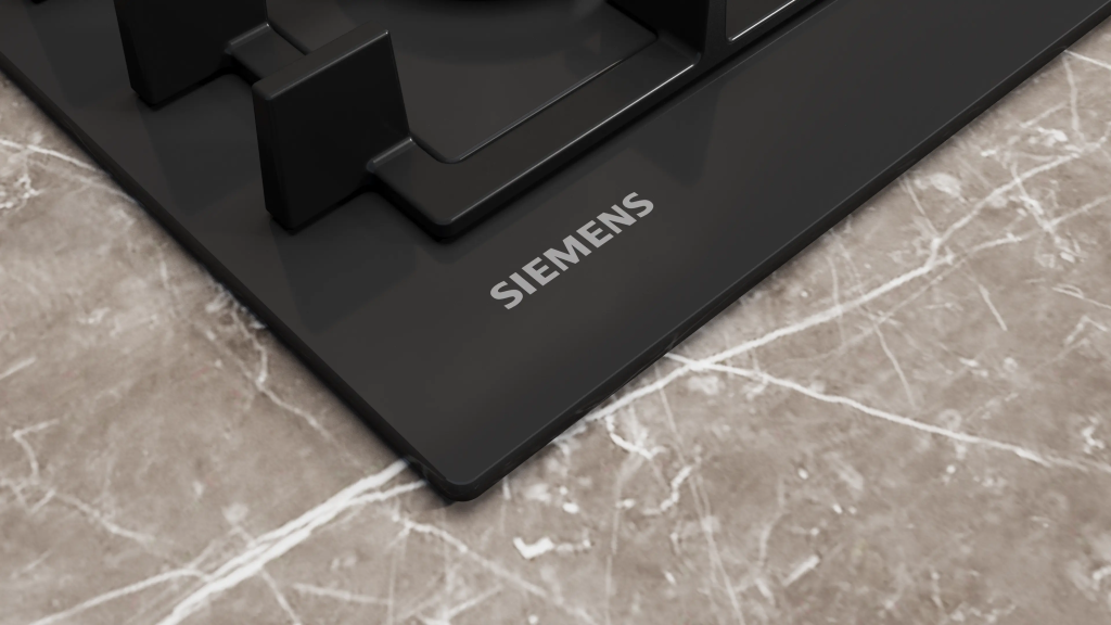 iQ300 Gazlı Ocak 60 cm Sert cam, Siyah