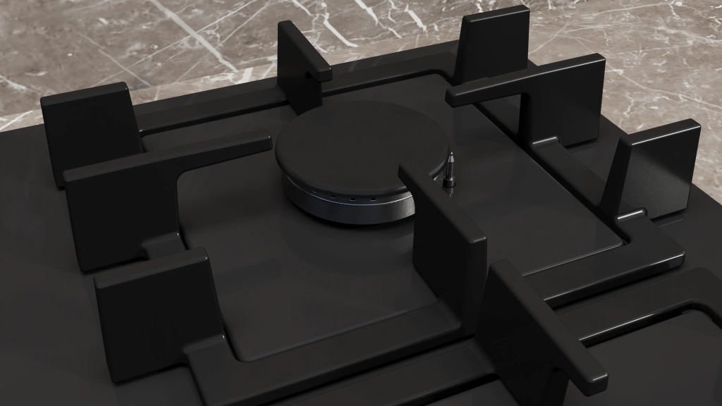 iQ300 Gazlı Ocak 60 cm Sert cam, Siyah