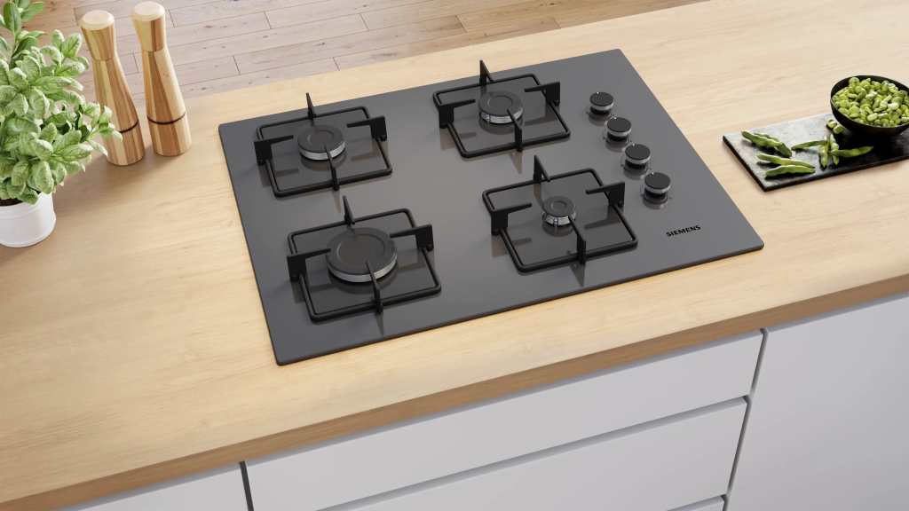 iQ300 Gazlı Ocak 67 cm Sert cam,