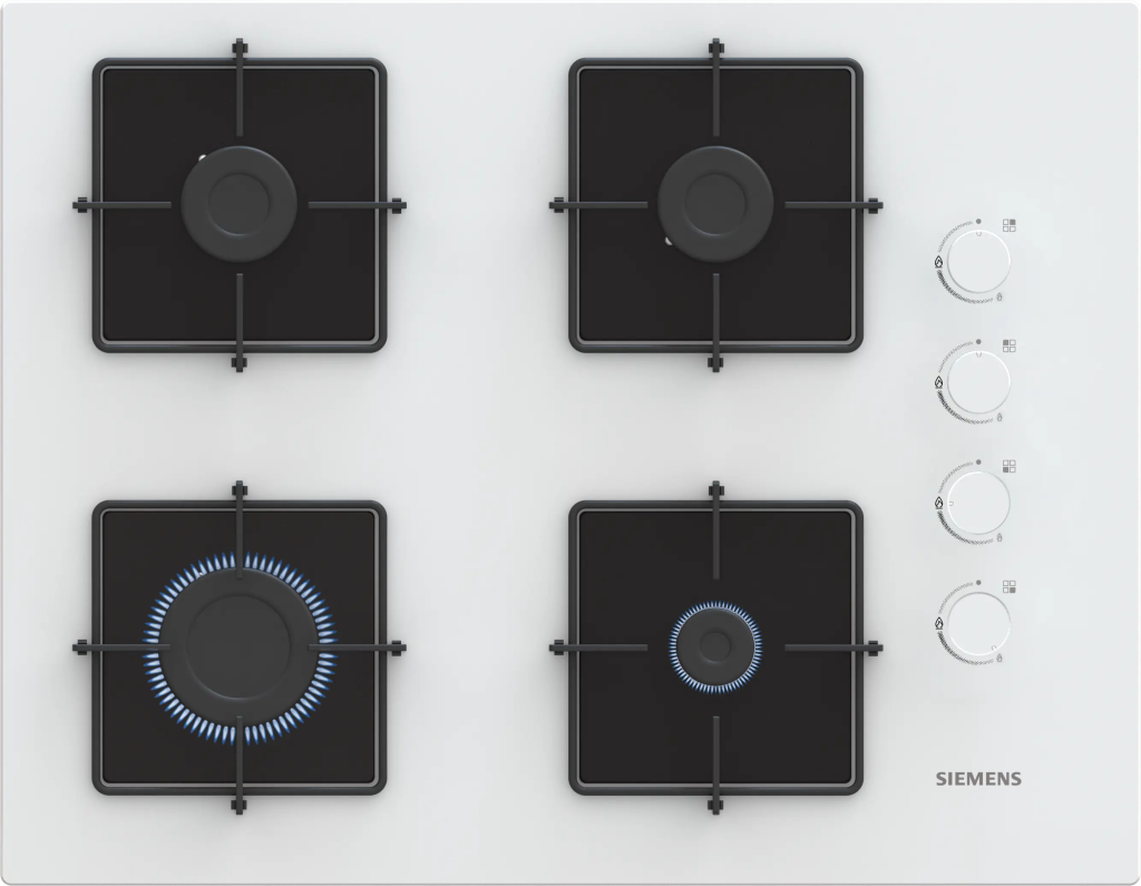iQ300 Gazlı Ocak 67 cm Sert cam, Beyaz