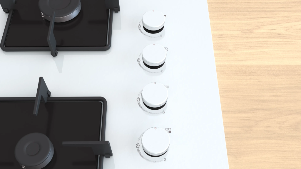 iQ300 Gazlı Ocak 67 cm Sert cam, Beyaz