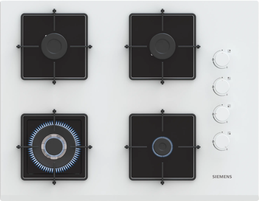 iQ300 Gazlı Ocak 67 cm Sert cam, Beyaz