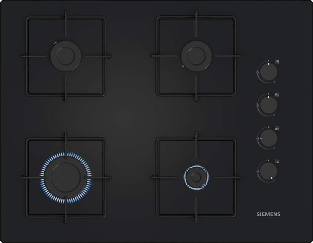 iQ300 Gazlı Ocak 67 cm Sert cam, Siyah