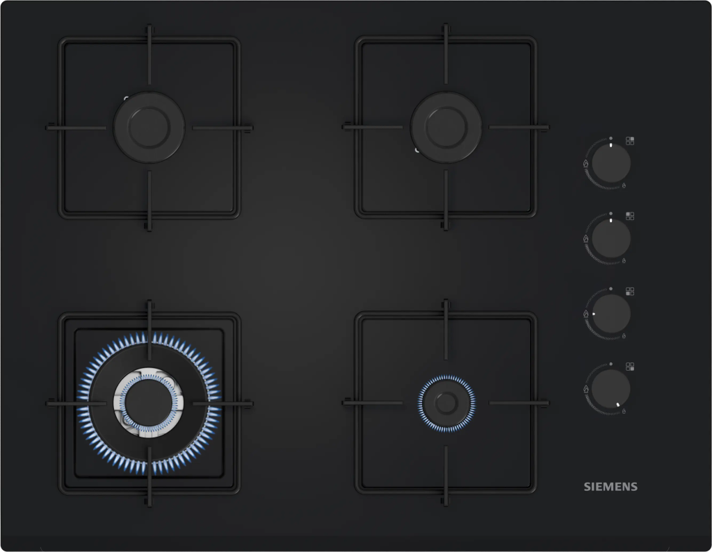 iQ300 Gazlı Ocak 67 cm Sert cam, Siyah