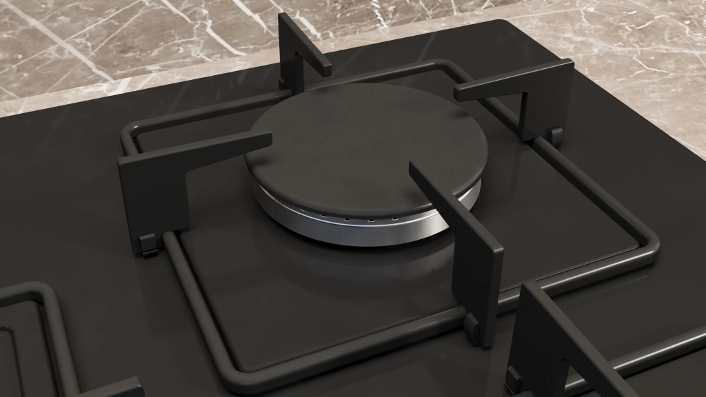 iQ300 Gazlı Ocak 75 cm Sert cam, Siyah