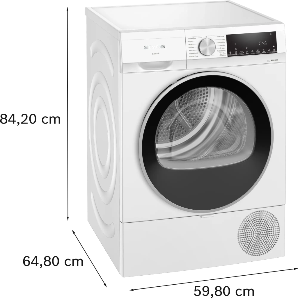 iQ300 Isı Pompalı Kurutma Makinesi 9 kg