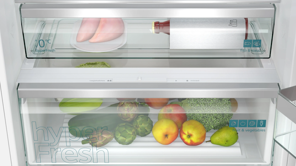 iQ500 Alttan Donduruculu Ankastre Buzdolabı 193.5 x 70.8 cm softClosing Düz Menteşe