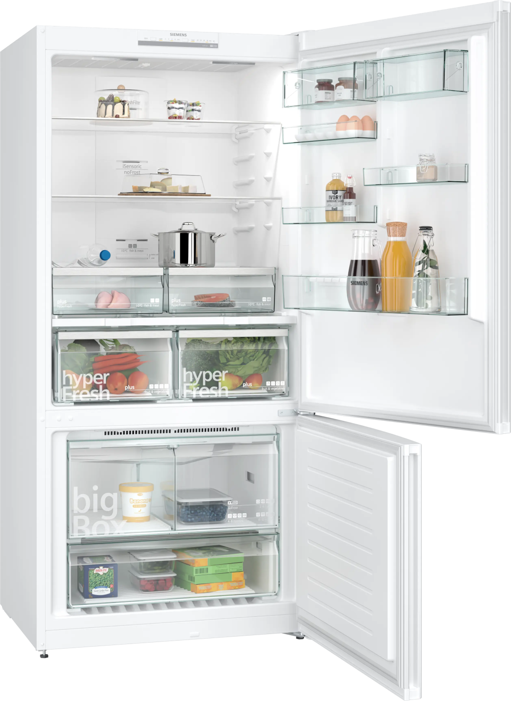 iQ500 Alttan Donduruculu Buzdolabı 186 x 86 cm Beyaz, Total noFrost