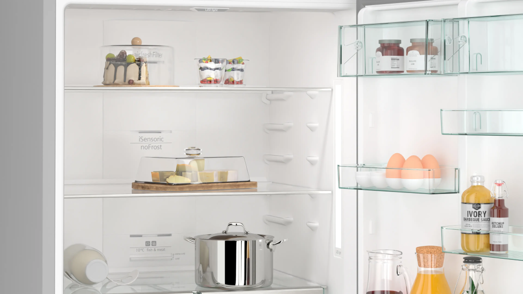 iQ500 Alttan Donduruculu Buzdolabı 186 x 75 cm Kolay temizlenebilir Inox, Total noFrost