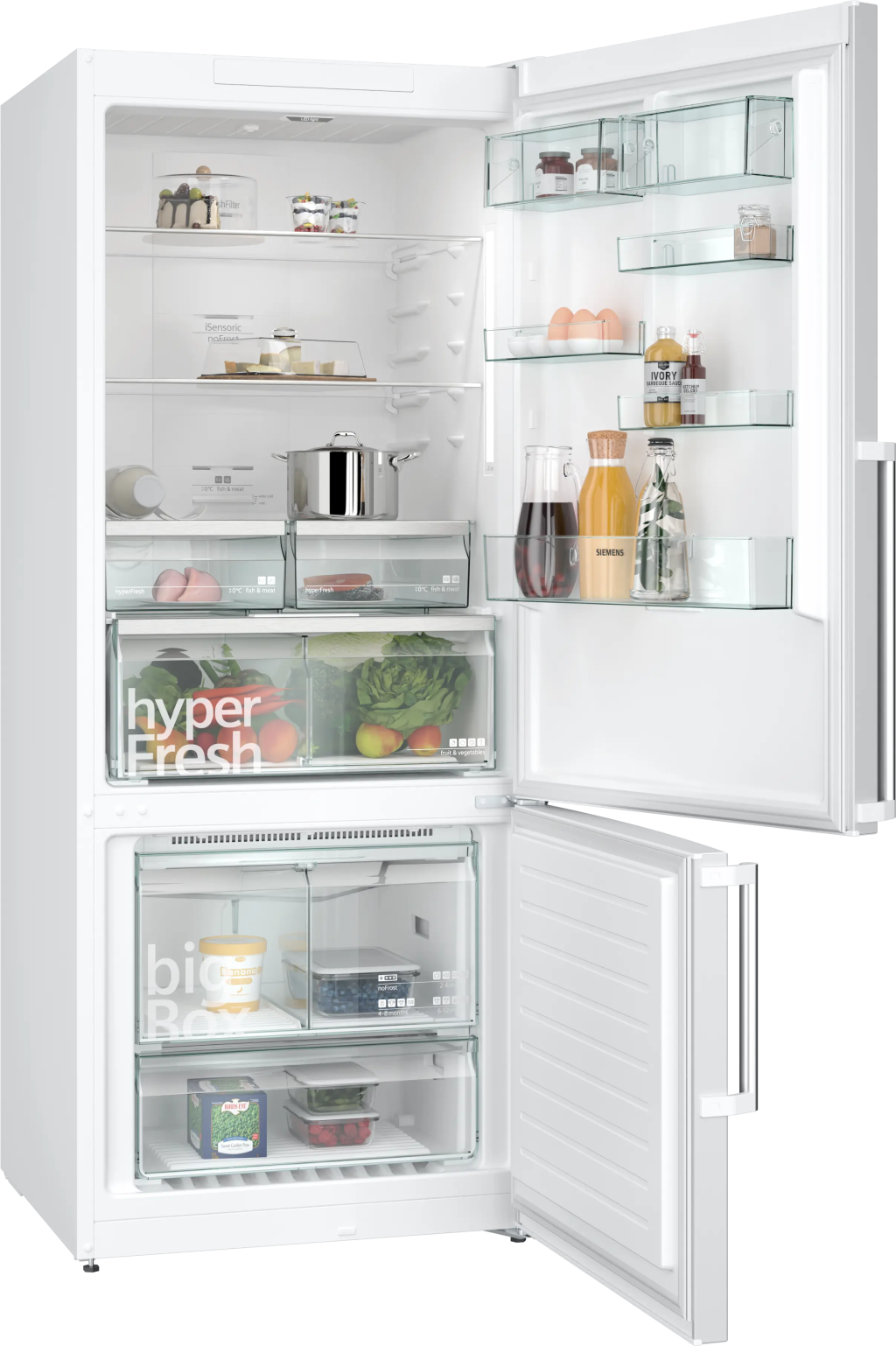 iQ500 Alttan Donduruculu Buzdolabı 186 x 75 cm Beyaz, Total noFrost