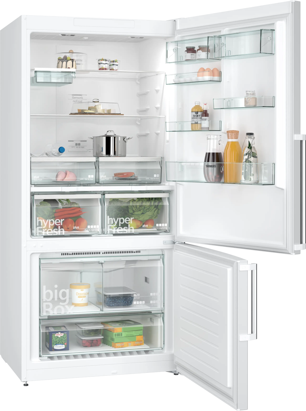 iQ500 Alttan Donduruculu Buzdolabı 186 x 86 cm Beyaz, Total noFrost