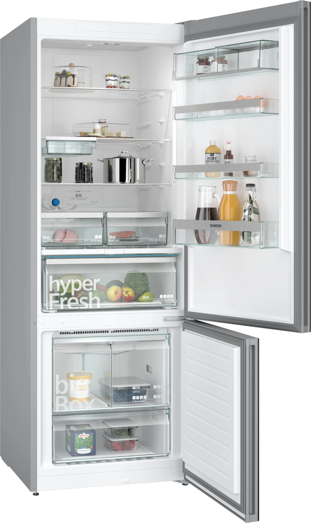 iQ500 Alttan Donduruculu Buzdolabı 193 x 70 cm Siyah, Total noFrost