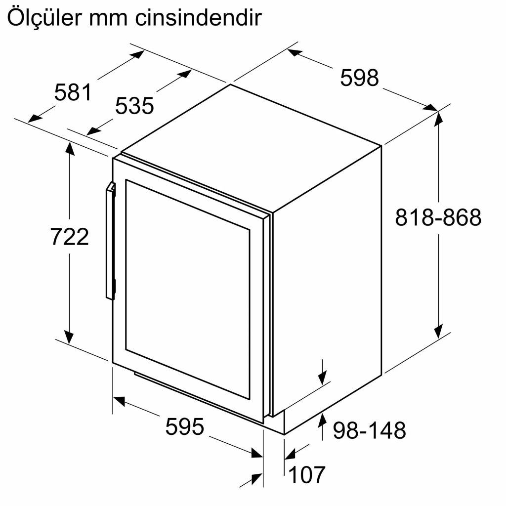 iQ500 Ankastre Şarap Soğutucu 81.8 x 59.8 cm