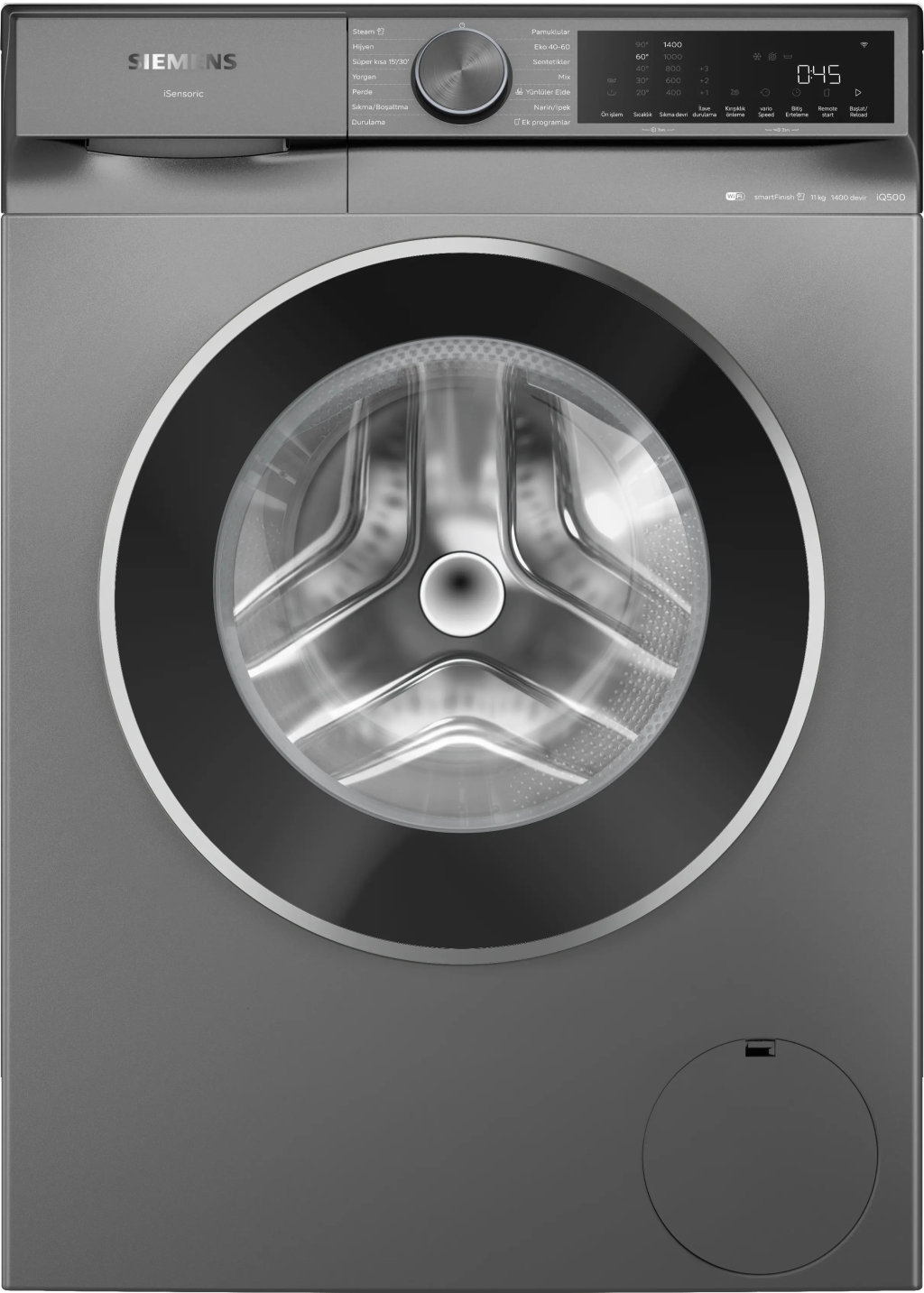 iQ500 Çamaşır Makinesi 11 kg maks. 1400 dev./dak., Antrasit