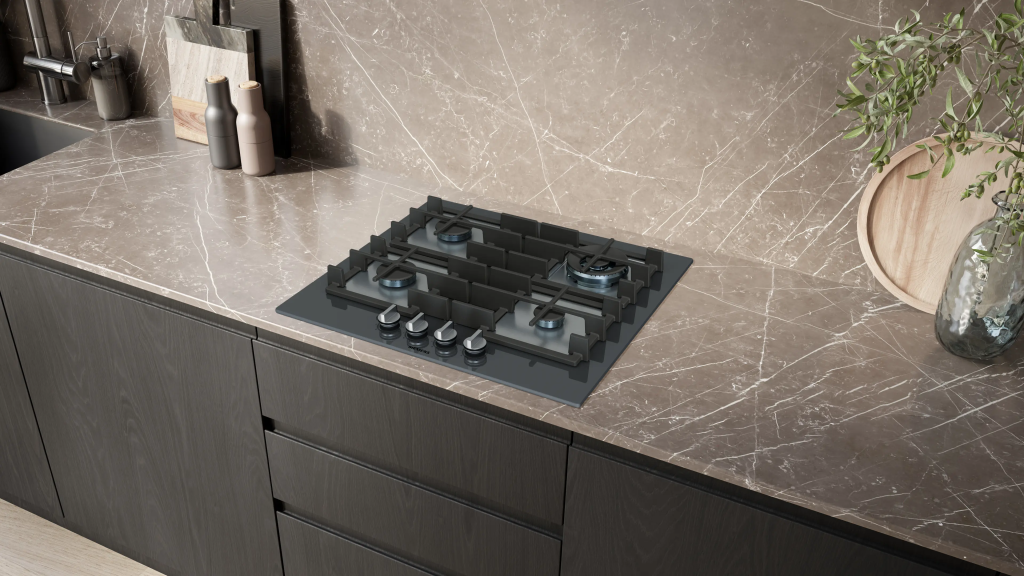 iQ500 Gazlı Ocak 60 cm Sert cam,