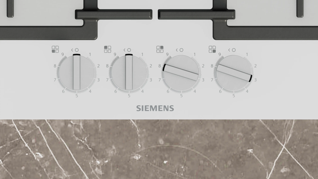 iQ500 Gazlı Ocak 60 cm Sert cam, Beyaz