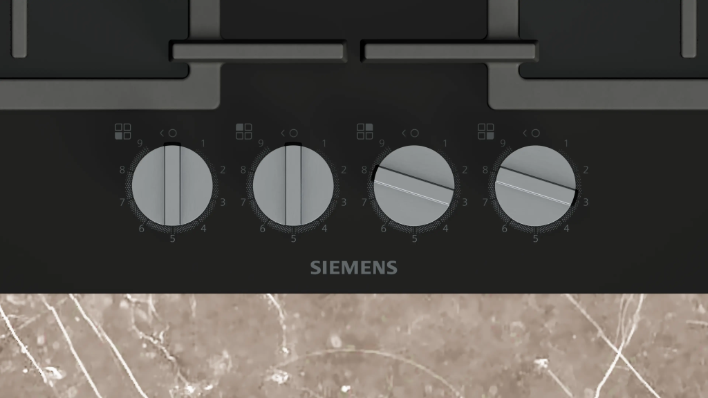 iQ500 Gazlı Ocak 60 cm Sert cam, Siyah