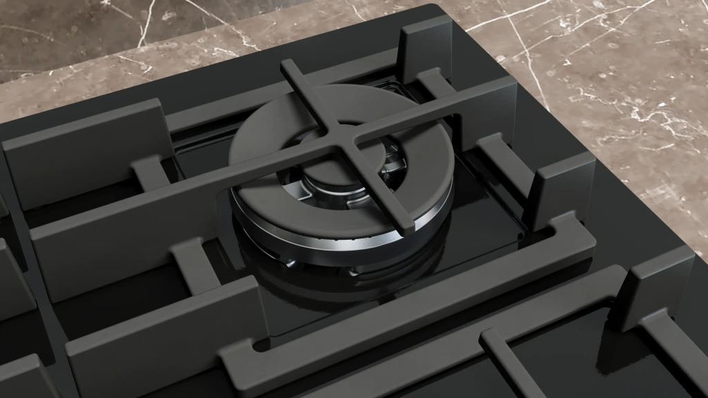 iQ500 Gazlı Ocak 60 cm Sert cam, Siyah