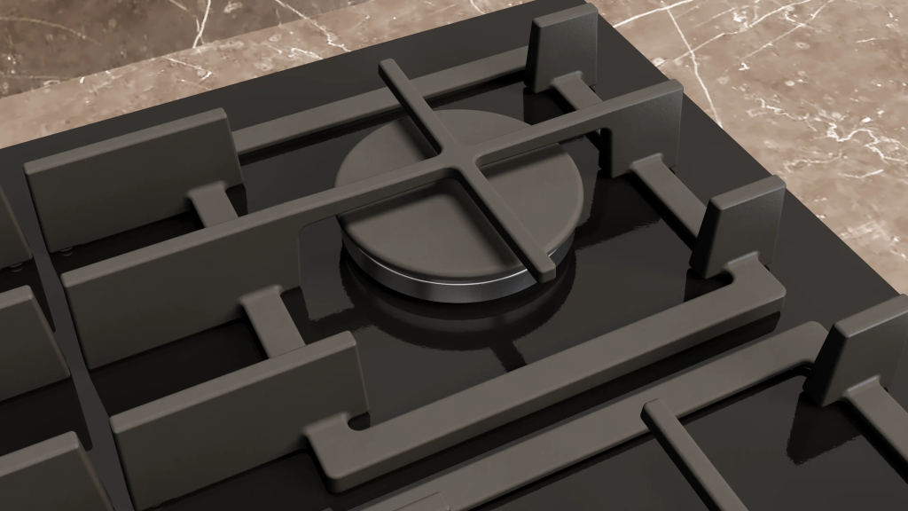 iQ500 Gazlı Ocak 60 cm Sert cam, Siyah