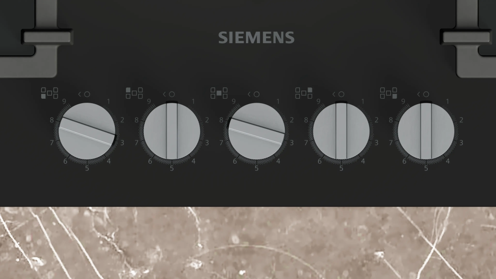 iQ500 Gazlı Ocak 75 cm Sert cam, Siyah