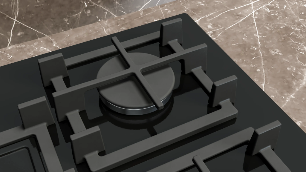 iQ500 Gazlı Ocak 75 cm Sert cam, Siyah