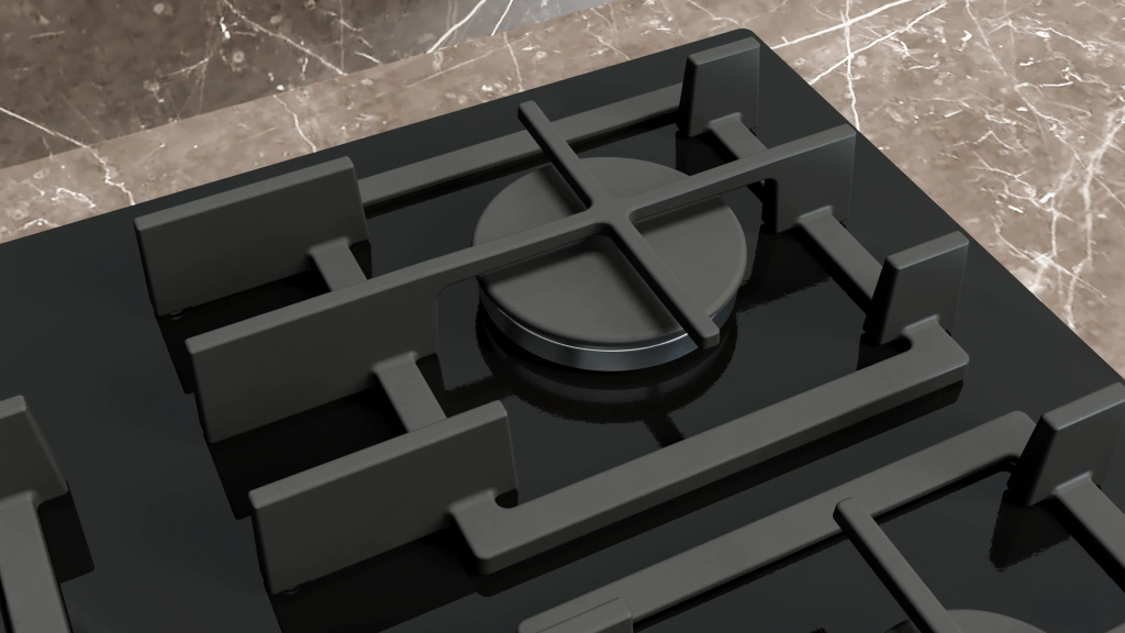 iQ500 Gazlı Ocak 90 cm Sert cam, Siyah