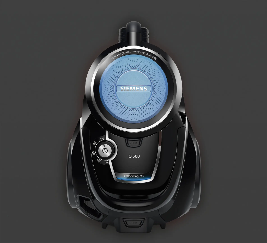 iQ500 Toz torbasız Süpürge Siyah