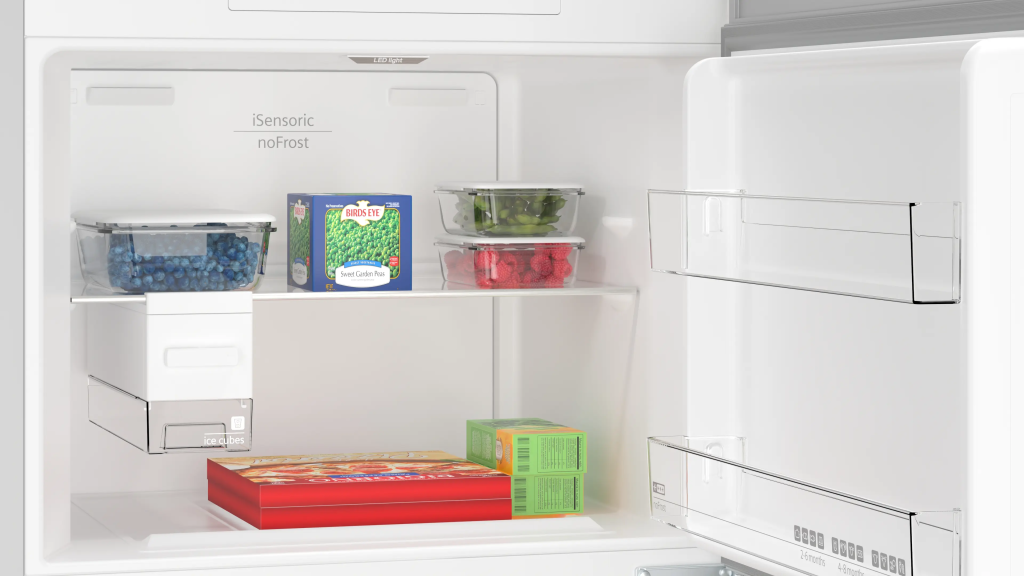 iQ500 Üstten Donduruculu Buzdolabı 186 x 75 cm Kolay temizlenebilir Inox, Total noFrost