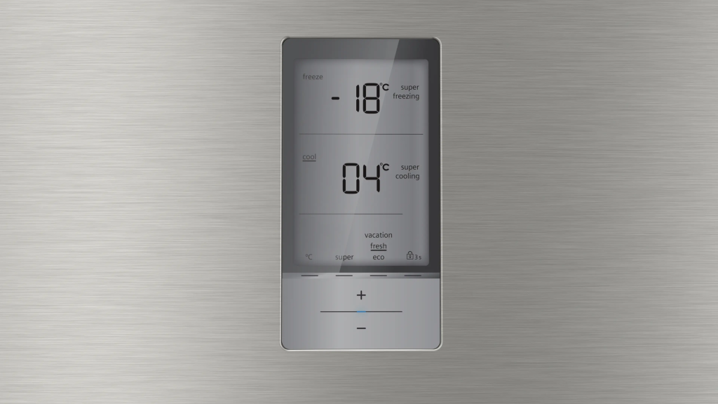 iQ500 Üstten Donduruculu Buzdolabı 186 x 86 cm Kolay temizlenebilir Inox, Total noFrost