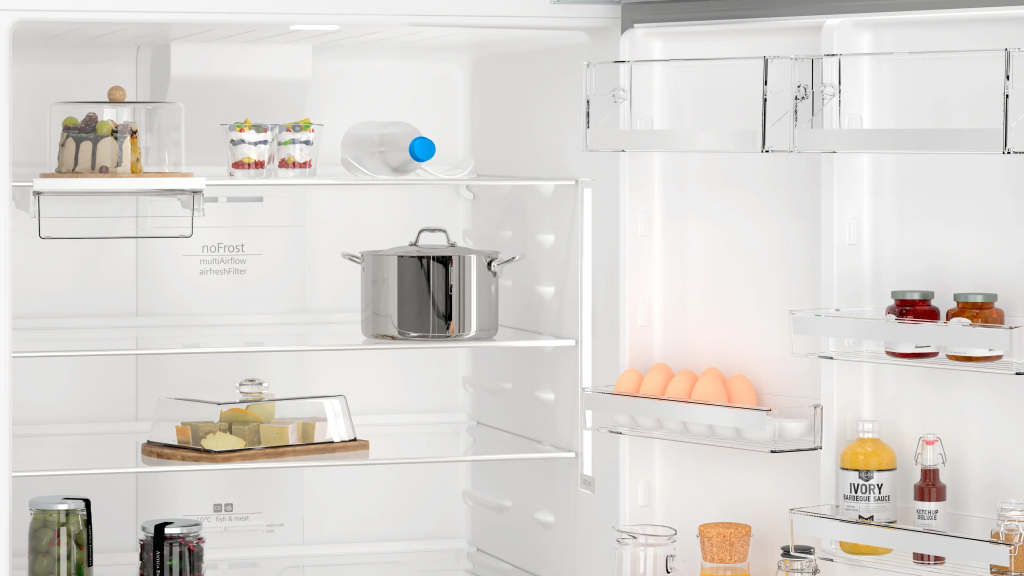 iQ500 Üstten Donduruculu Buzdolabı 186 x 86 cm Kolay temizlenebilir Inox, Total noFrost