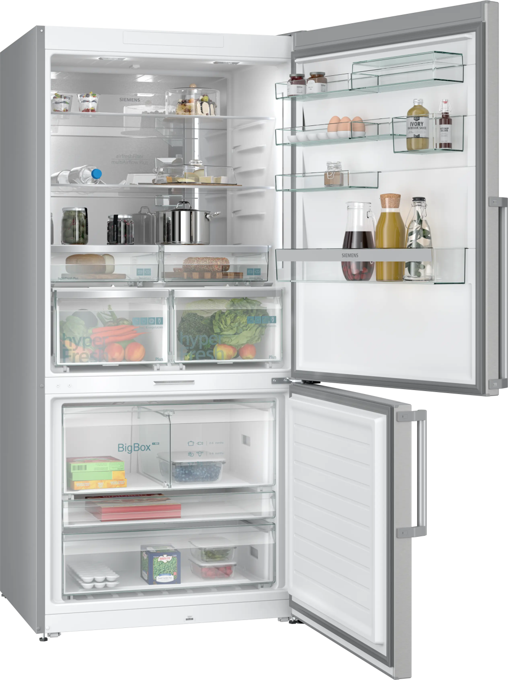 iQ700 Alttan Donduruculu Buzdolabı 186 x 86 cm Kolay temizlenebilir Inox, Total noFrost