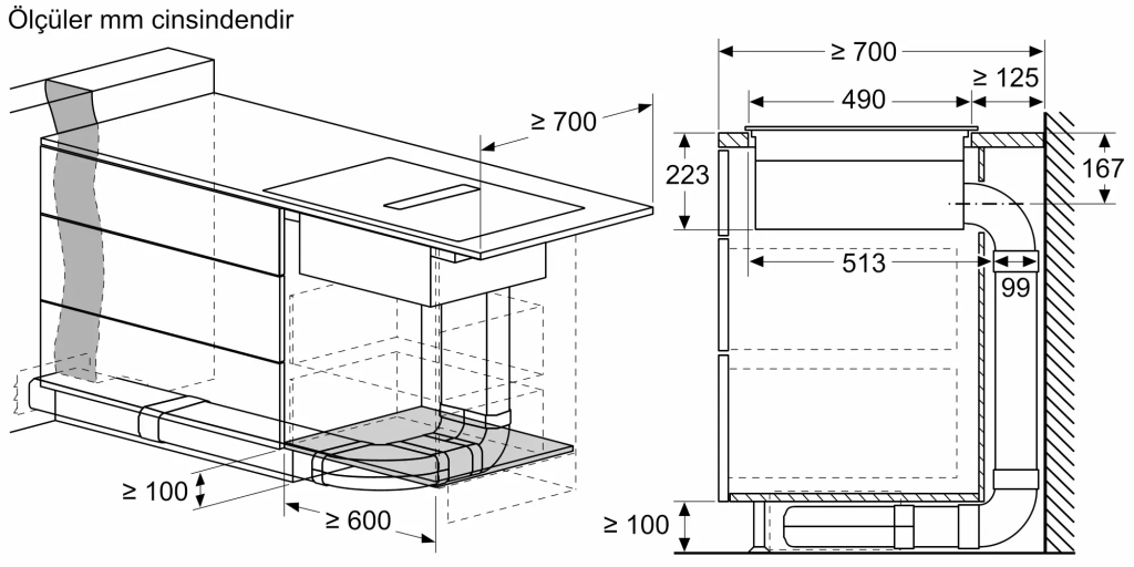 iQ700 Davlumbaz Entegreli İndüksiyon Ocak,, 80 cm Çerçeveli Montaj