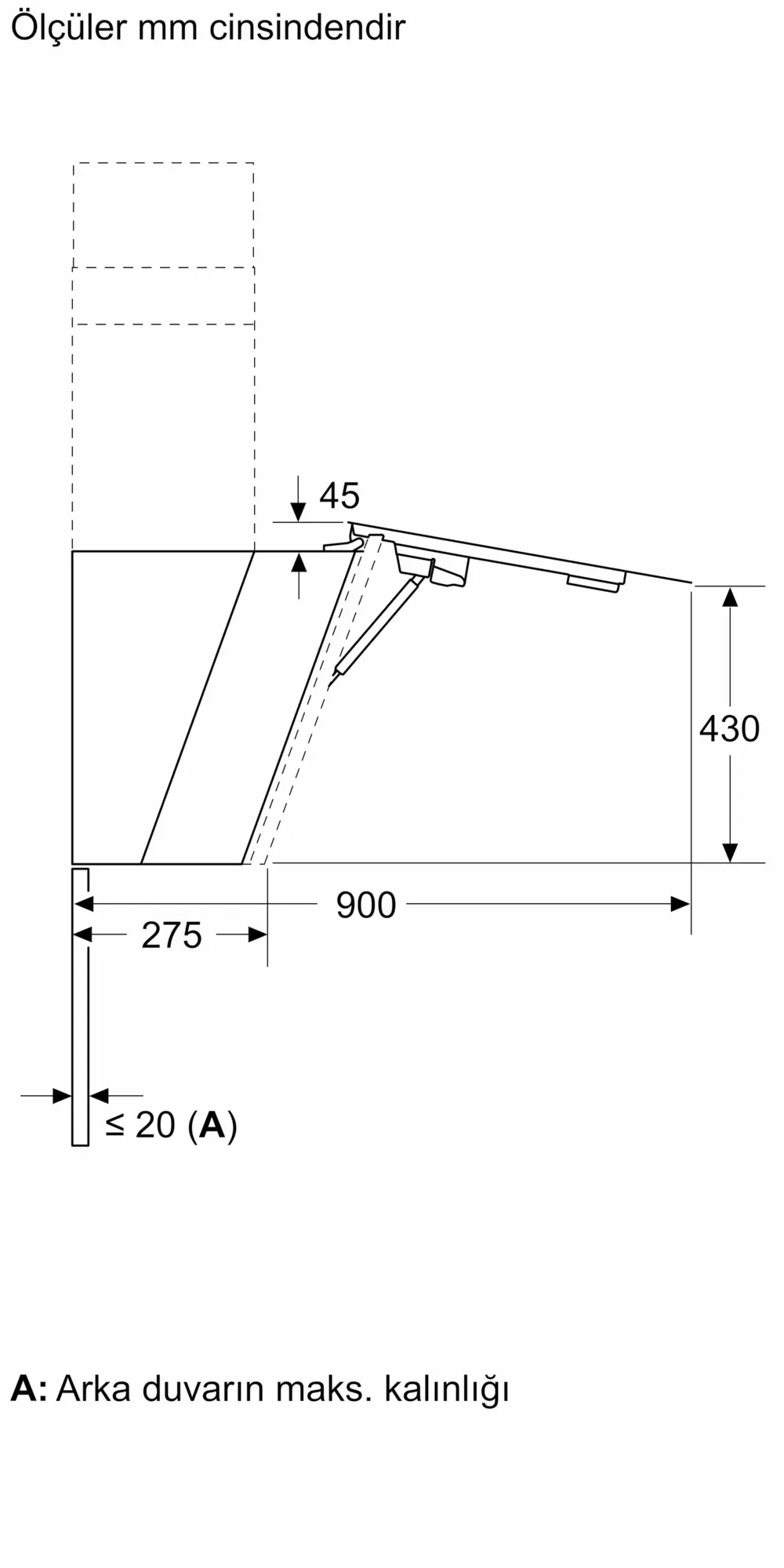 iQ700 Duvar Tipi Davlumbaz 90 cm Siyah Cam, Siyah