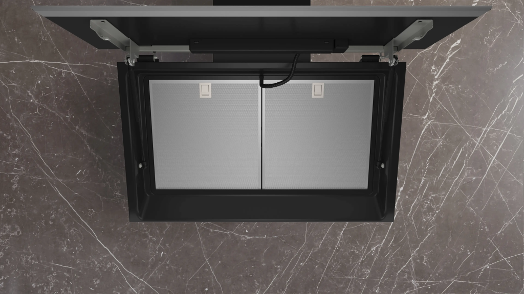 iQ700 Duvar Tipi Davlumbaz 90 cm Siyah Cam, Siyah