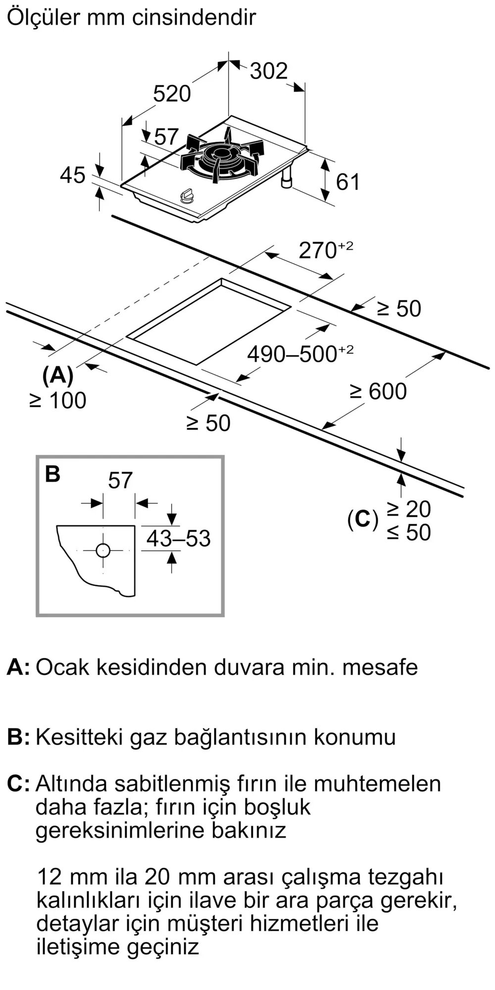 iQ700 Gazlı Domino Ocak 30 cm Seramik, Siyah