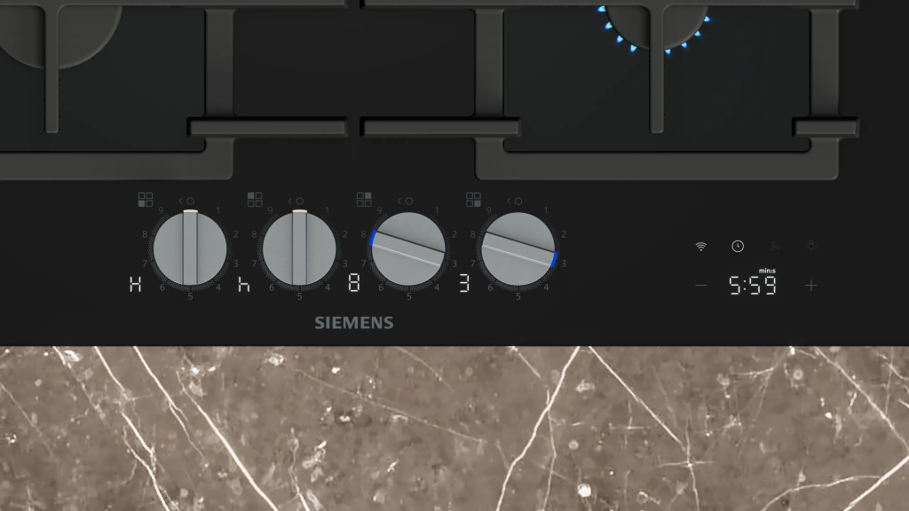 iQ700 Gazlı Ocak 60 cm Sert cam, Siyah