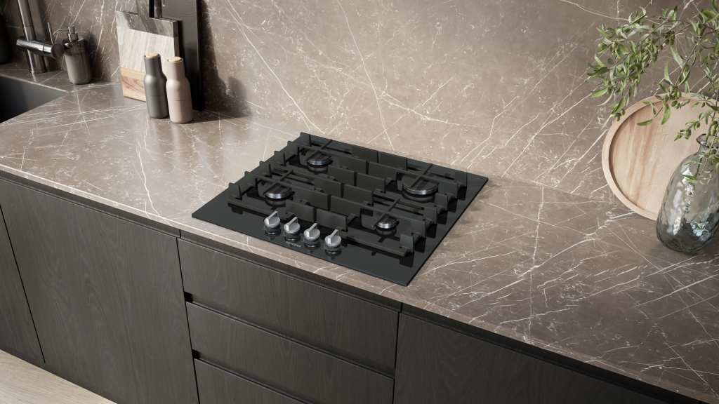 iQ700 Gazlı Ocak 60 cm Sert cam, Siyah