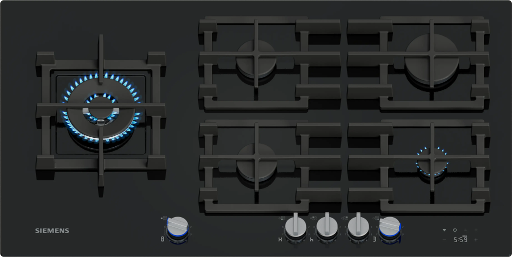 iQ700 Gazlı Ocak 90 cm Sert cam, Siyah