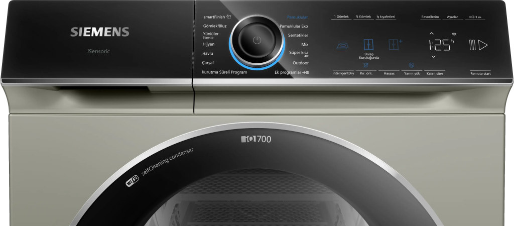 iQ700 Isı Pompalı Kurutma Makinesi 9 kg Gümüş