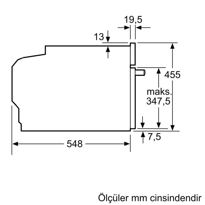 iQ700 Mikrodalga Fonksiyonlu Kompakt Ankastre Fırın 60 x 45 cm Siyah