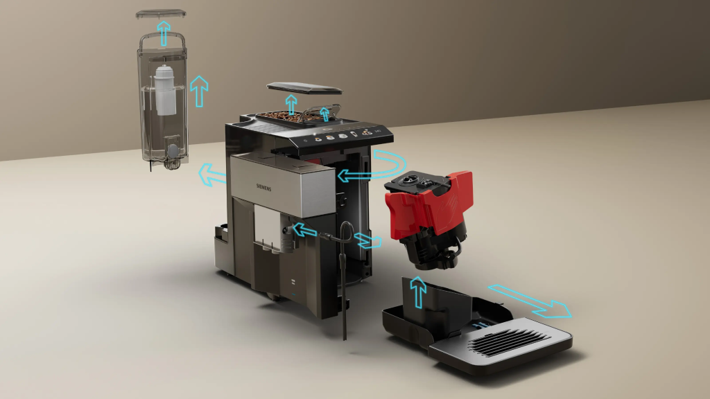 Tam Otomatik Kahve Makinesi EQ500 classic connect Paslanmaz çelik, Siyah