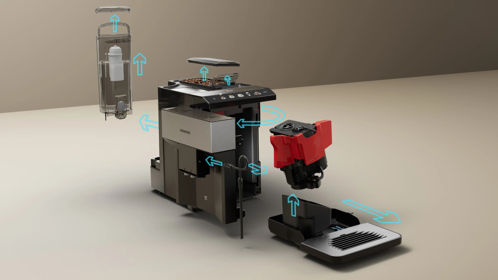 Tam Otomatik Kahve Makinesi EQ500 classic Paslanmaz çelik, Siyah