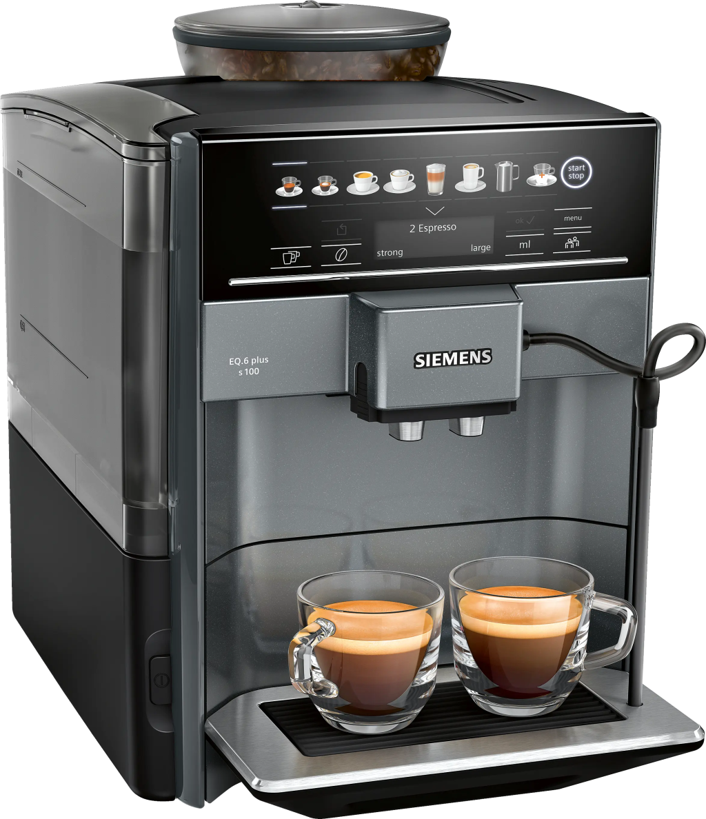 Tam Otomatik Kahve Makinesi EQ6 plus s100 Elmas titanyum metalik