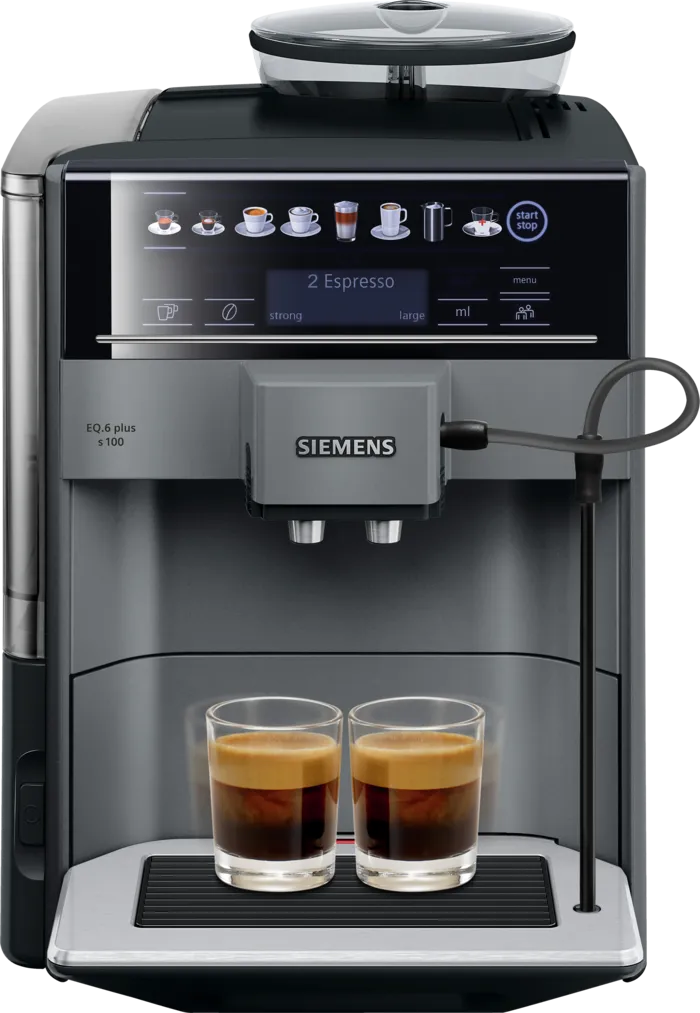 Tam Otomatik Kahve Makinesi EQ6 plus s100 Elmas titanyum metalik