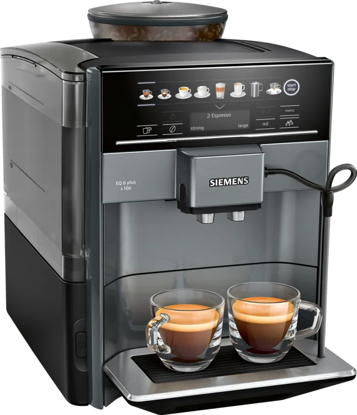 Tam Otomatik Kahve Makinesi EQ6 plus s100 Elmas titanyum metalik