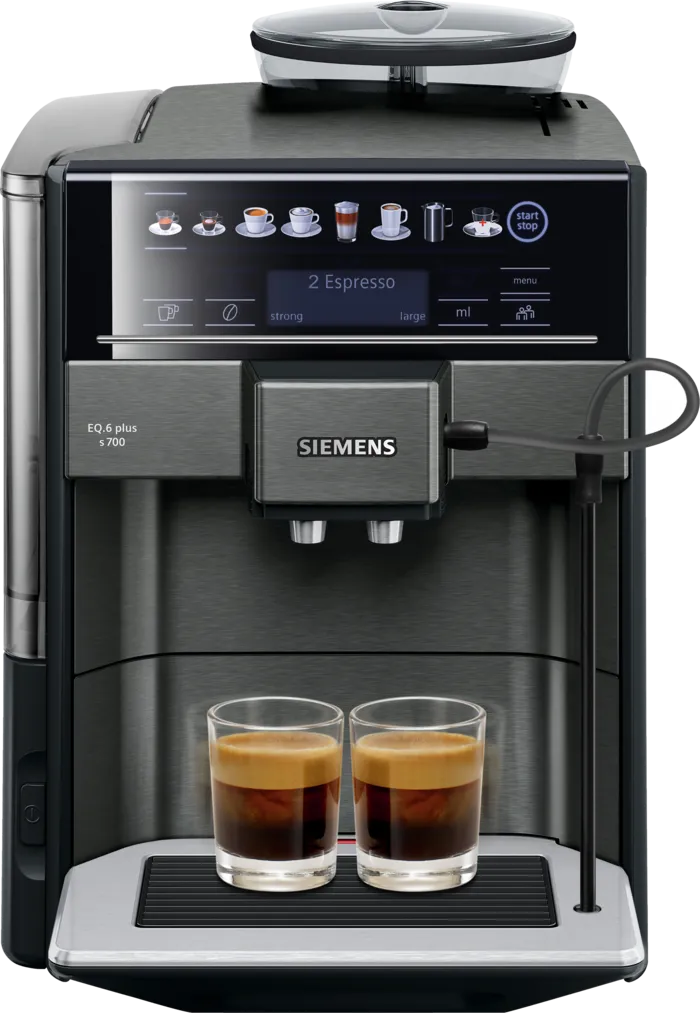 Tam Otomatik Kahve Makinesi EQ6 plus s700 Koyu inoks siyah